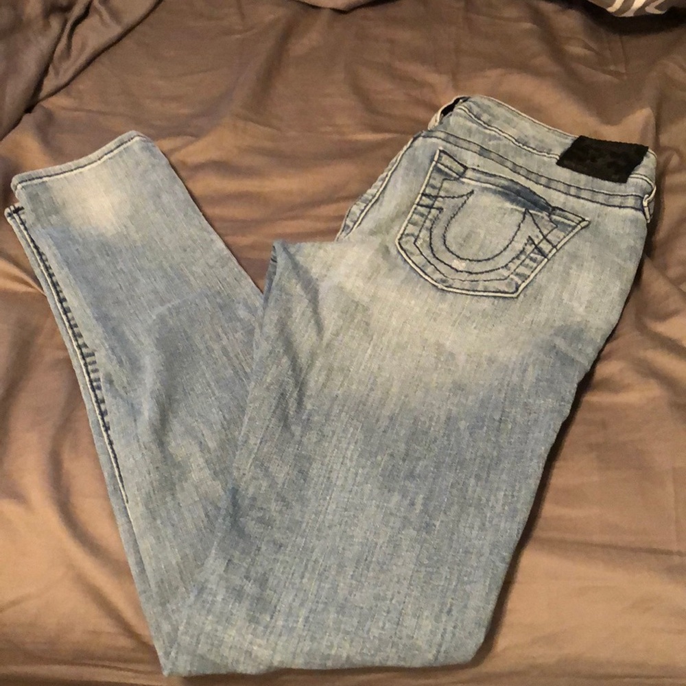 True religion light wash jeans